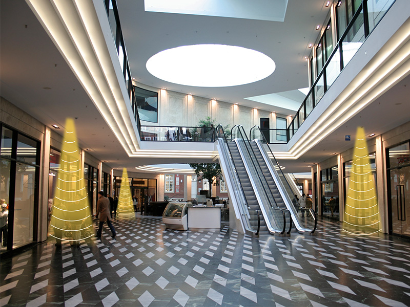 商場(chǎng)應(yīng)用定向音箱系統(tǒng)