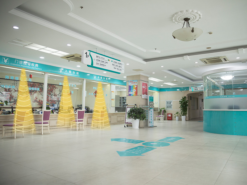 醫(yī)院繳費(fèi)區(qū)定向音箱聚音寶示例