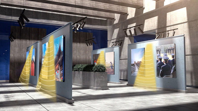 檔案館定向音響，定向發(fā)聲示意圖