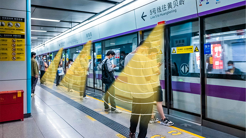 地鐵定向揚聲器發(fā)聲示意圖