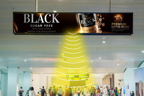 傳媒廣告聲音定向傳播,不干擾周圍聲環(huán)境