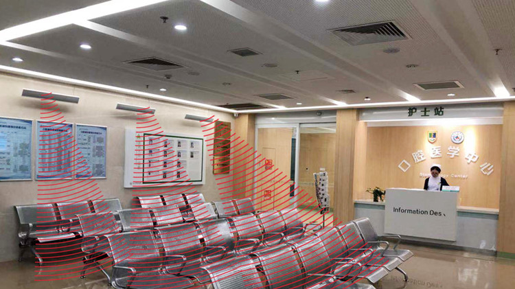 指向性揚聲器可以用在醫院等候區